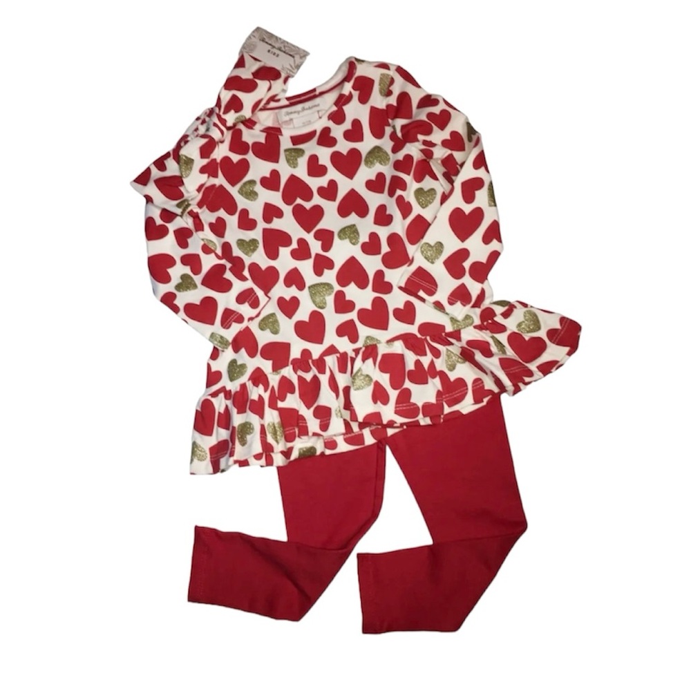 3/$25 Tommy Bahama Heart Print Outfit Set